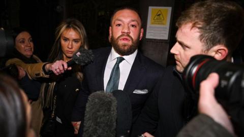 Conor McGregor outside the High Court in Dublin 