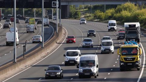 Vehicles on motorway