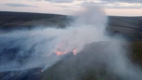 Fire at Marsden Moor