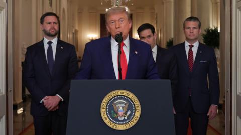 Donald Trump addresses US 