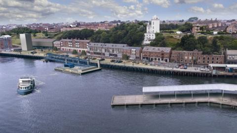 Artists impression of the new jetty