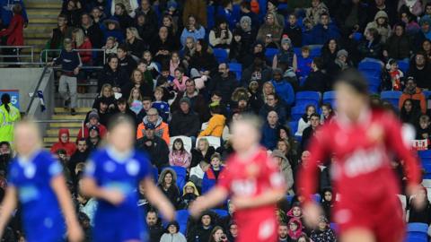 Cardiff City in action against Abergavenny at the Cardiff City Stadium