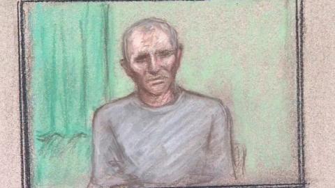 Court drawing of Barry Bennell