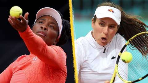 Venus Williams and Johanna Konta.