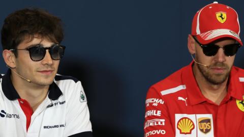 charles leclerc and sebastian vettel