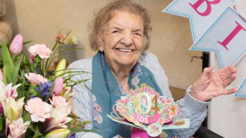 Bobby Chucla celebrating her 104th birthday