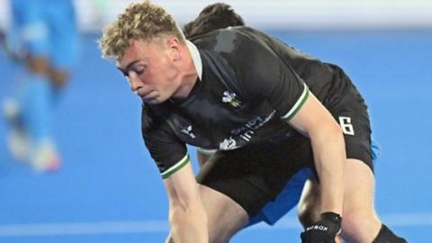 Wales' Rupert Shipperley in action against India