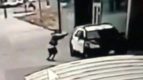 CCTV of shooting