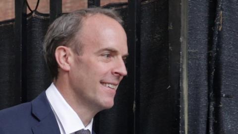Dominic Raab arrives at Downing Street, 19 August 2021