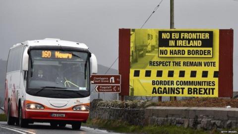 Poster objecting to hard border