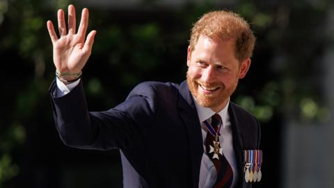 Prince Harry arrives at St Pauls cathedral in London on 8 May