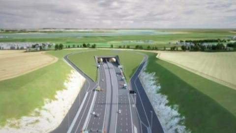 Virtual drive flyover of new Lower Thames Crossing