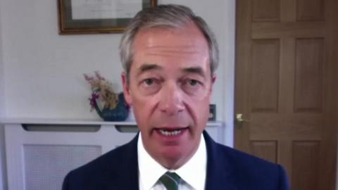 Nigel Farage speaking to 鶹Լ's Today programme