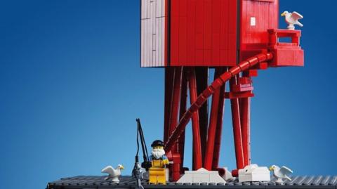 Groyne lego sculpture