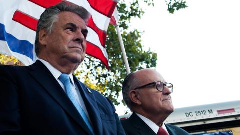 New York Congressman Peter King and former New York City Mayor Rudy Giuliani