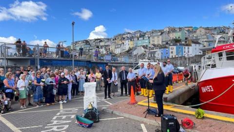 Service to lost fishermen in Brixham