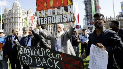 Anti-Modi protest in London, April 2018