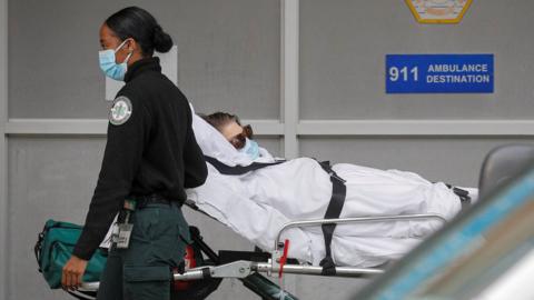 A patient taken into a hospital in Brooklyn