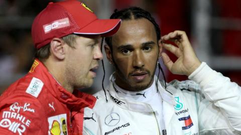 Sebastian Vettel and Lewis Hamilton