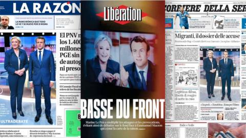 European newspapers' frontpages