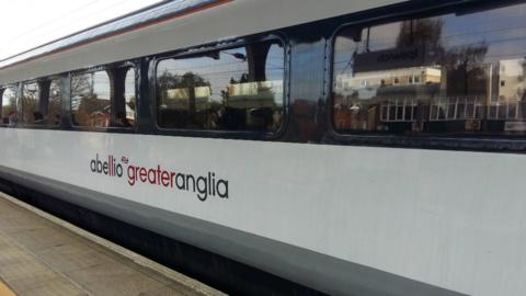 Abellio train at Ipswich station