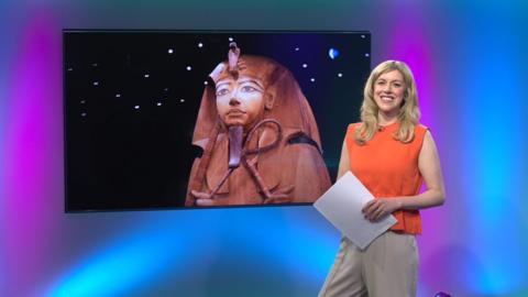Jenny on the Newsround set