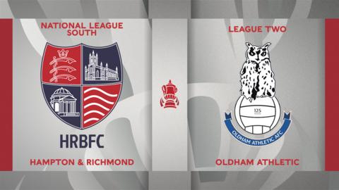 Hampton & Richmond Borough v Oldham Athletic graphics