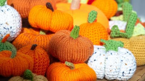 Knitted pumpkins