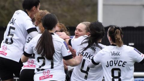 Derby County celebrate a goal