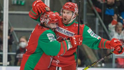 Cardiff Devils Matt Register and Stephen Dixon