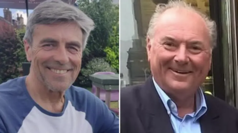 Edward Browne (left) and James Litchfield (right) died at the scene