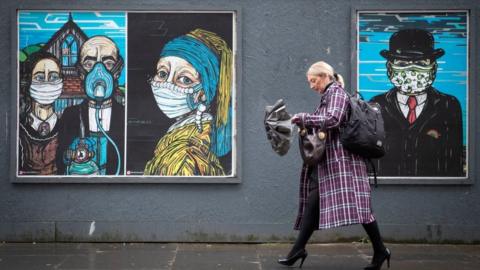 woman walking in Glasgow