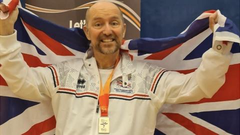 Andy Taylor won a silver medal at the World Transplant Games