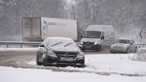 Vehicles stuck on A1