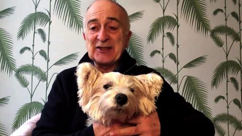 Sir Tony Robinson and his dog