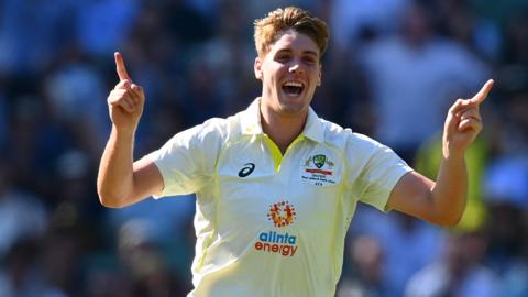 Cameron Green celebrating a wicket