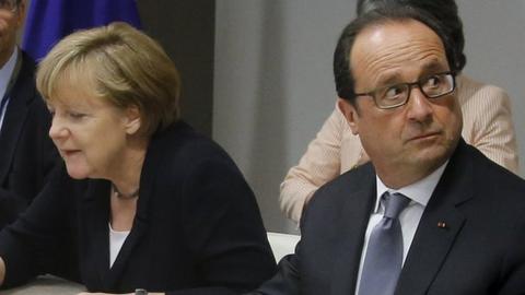 Angela Merkel and Francois Hollande