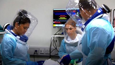 Staff in 'bubble' PPE