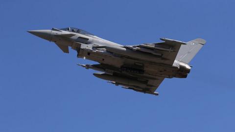 RAF Typhoon pictured in 2016 on an operation in Iraq