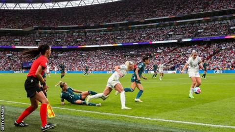 England versus Germany in the Euro 2022 women's final