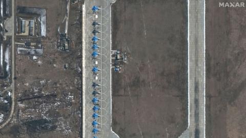 Satellite image of Morozovsk airbase