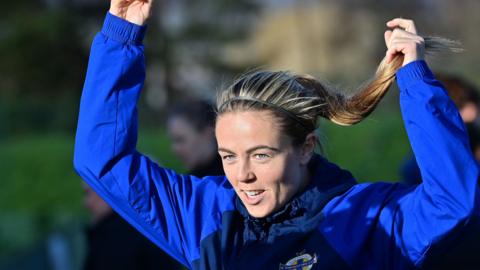 Simone Magill during Northern Ireland's training session on Monday