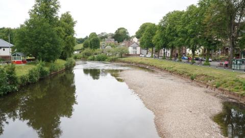 The river in Appleby empty