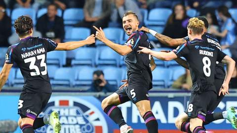 Huddersfield celebrate