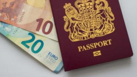 Passport and euros