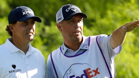 Phil Mickelson and former caddie Jim 'Bones' Mackay