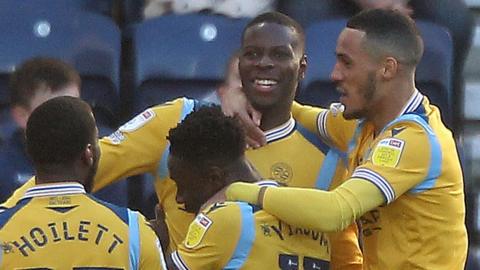 Reading celebrate Lucas Joao's goal