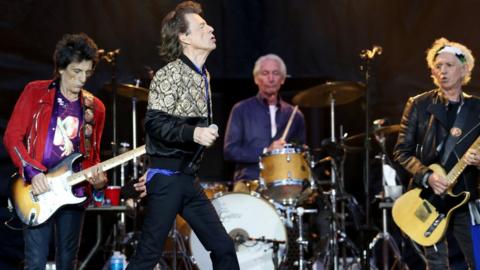 The Rolling Stones performing