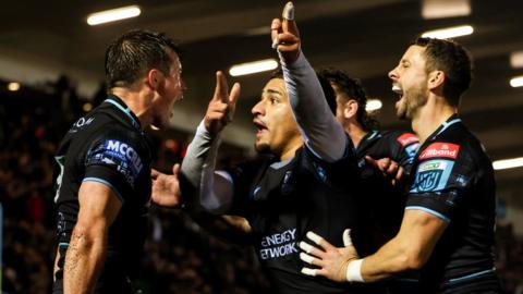 Glasgow Warriors celebrate