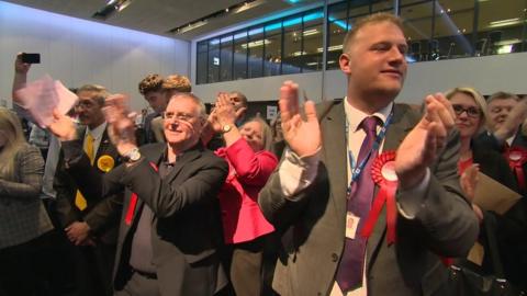 Labour celebrate in Trafford